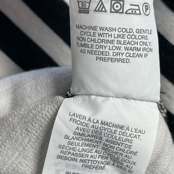 J Crew Dress Womens Small Black White Stripe Shift Seamed Cotton Stretch C6514 - Picture 14 of 16